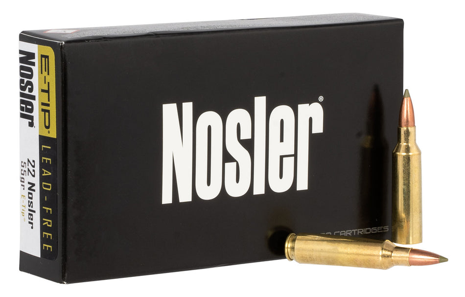 Nosler .22 Nosler 40140 Expansion Tip E-Tip Lead-Free 55 Grain