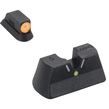 Meprolight Hyper Bright Fixed Pistol Sight Set CZ 75/85/97/SP01 Orange Ring Green Rear