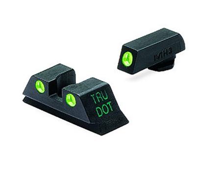 Meprolight Suppressor Height Tru-Dot Night Sights for Glock - Green Front & Rear Fixed Set