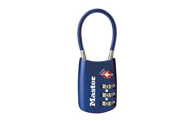 MasterLock 4688DBLU Set-Your-Own Combination Cable Lock Blue