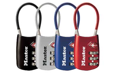 MasterLock 4688D Set-Your-Own Combination Flexible Shackle Lock Assorted Blue/Red/Silver/Black