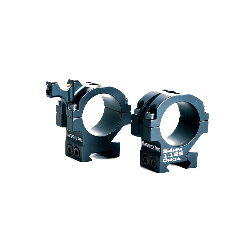 MPA BA Rings 35mm 1.25" Black Scope Rings with Leveling System