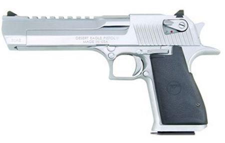 Desert Eagle .44 Mag 6" Barrel, Polished Chrome Finish, Rubber Grips