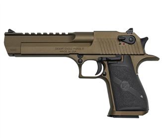 Magnum Research DE50BB Desert Eagle Mark XIX .50 AE 6" Barrel, 7+1 Capacity, Burnt Bronze Cerakote Finish, Black Rubber Grip