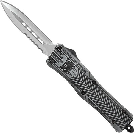 CobRaTec CTK1 Medium OTF Stonewash 3" Dagger Serrated Blade Knife