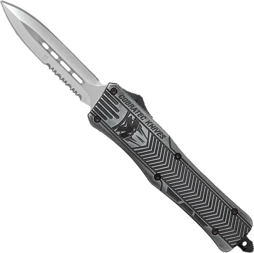 CobRaTec CTK1 Medium OTF Stonewash 3" Dagger Serrated Blade Knife