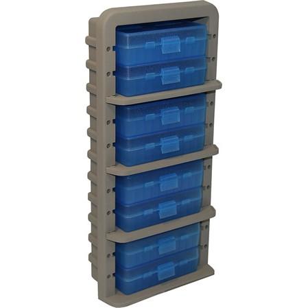MTM AR9M Modular Ammo Rack with Eight P50-9M Boxes Clear Blue/Dark Earth