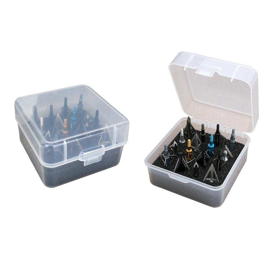 MTM Clear Broadhead Storage Box for 16 Fixed or Expandable Broadheads