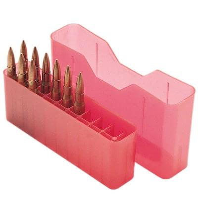 MTM Case-Gard J-20 Slip Top Rifle Ammo Box 20 Rounds Clear Red