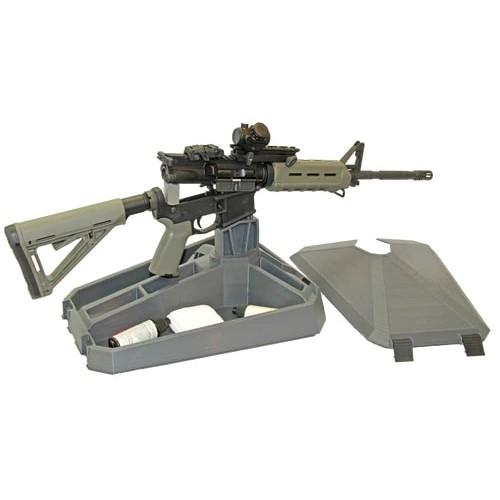 MTM MSRMS ArmAR AR-15 & AR-10 Rifle Cleaning & Maintenance Stand Grey