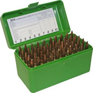 MTM R-50 Series Rifle Ammo Box .375 Rem UM .375 Wby Mag Green 50ct