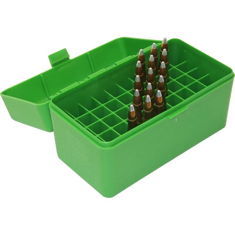 MTM Case-Gard R-50 Series 50-Round Rifle Ammo Storage Box Green