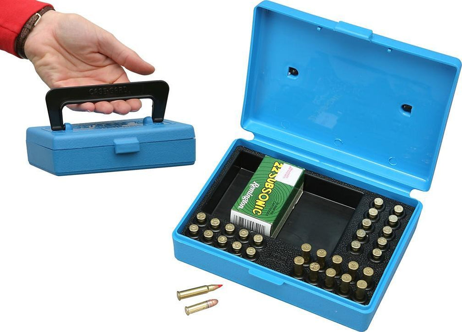 MTM Rimfire Small Bore Ammo Storage Box 130 Rounds Blue