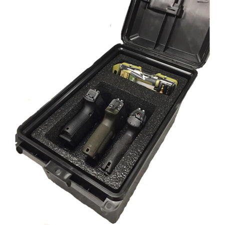 MTM Tactical 3-Handgun Pistol Storage Case Dark Earth