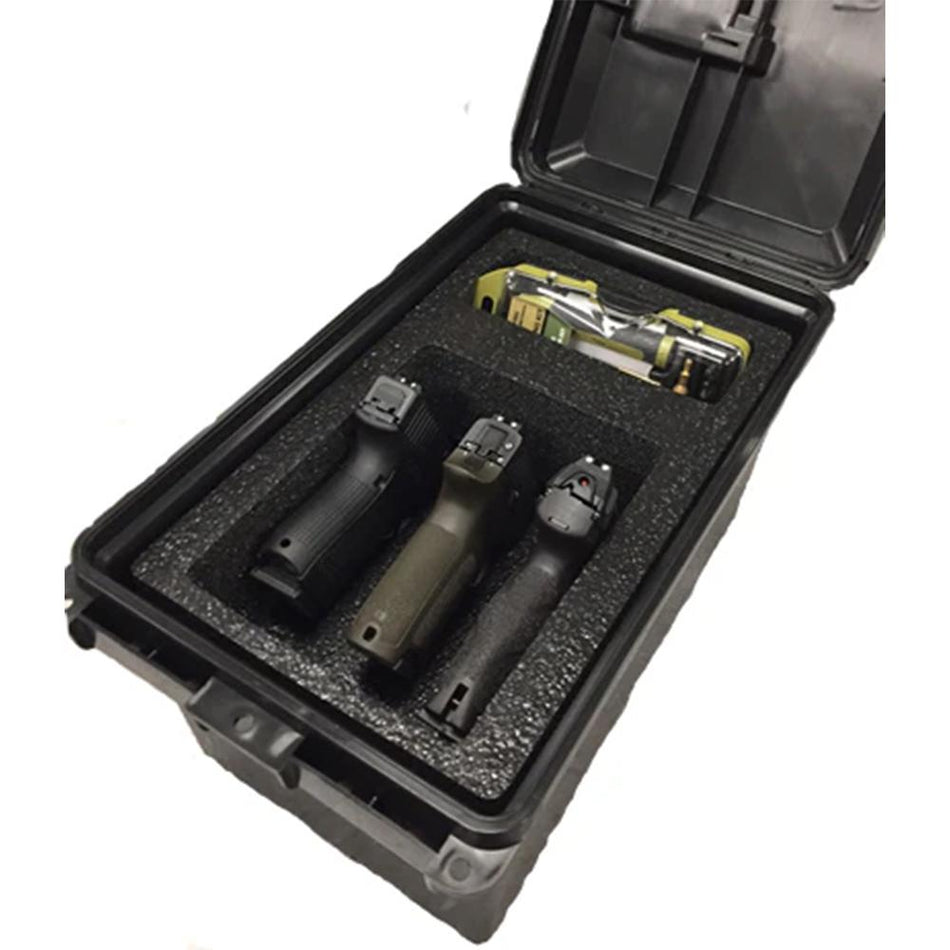 MTM Tactical 3-Handgun Pistol Storage Case Dark Earth