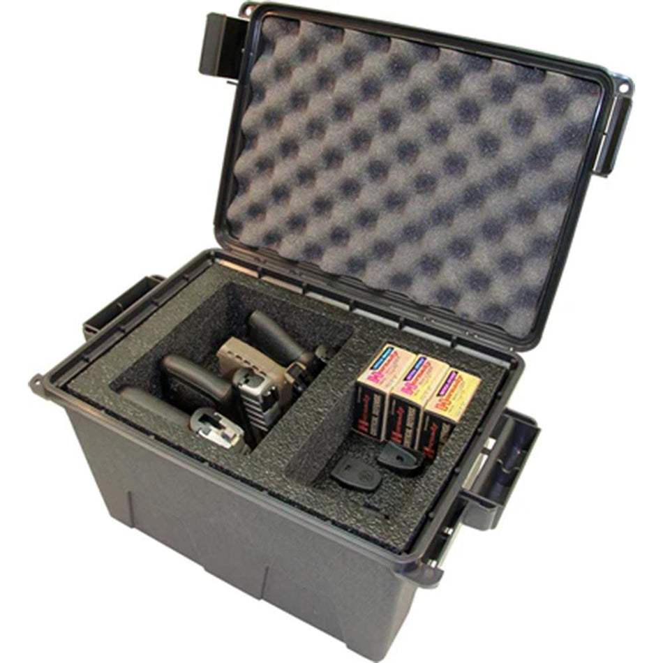 MTM 4-Handgun Tactical Pistol Case with Foam Lining Dark Earth
