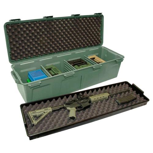 MTM Tactical Wheeled Rifle Crate Army Green - Water-Resistant O-Ring Seal, 75 lb Capacity