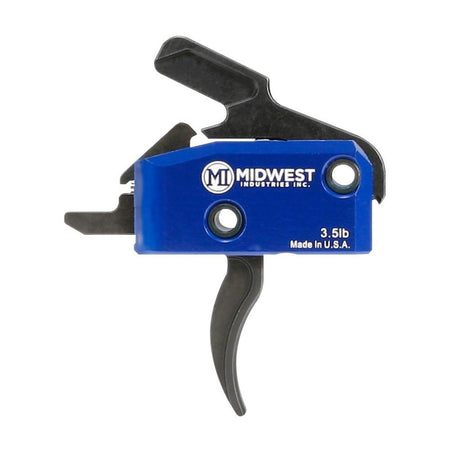 Midwest Industries 3.5lb Drop In Trigger Curved for AR-15 Anti-Walk Pins Black