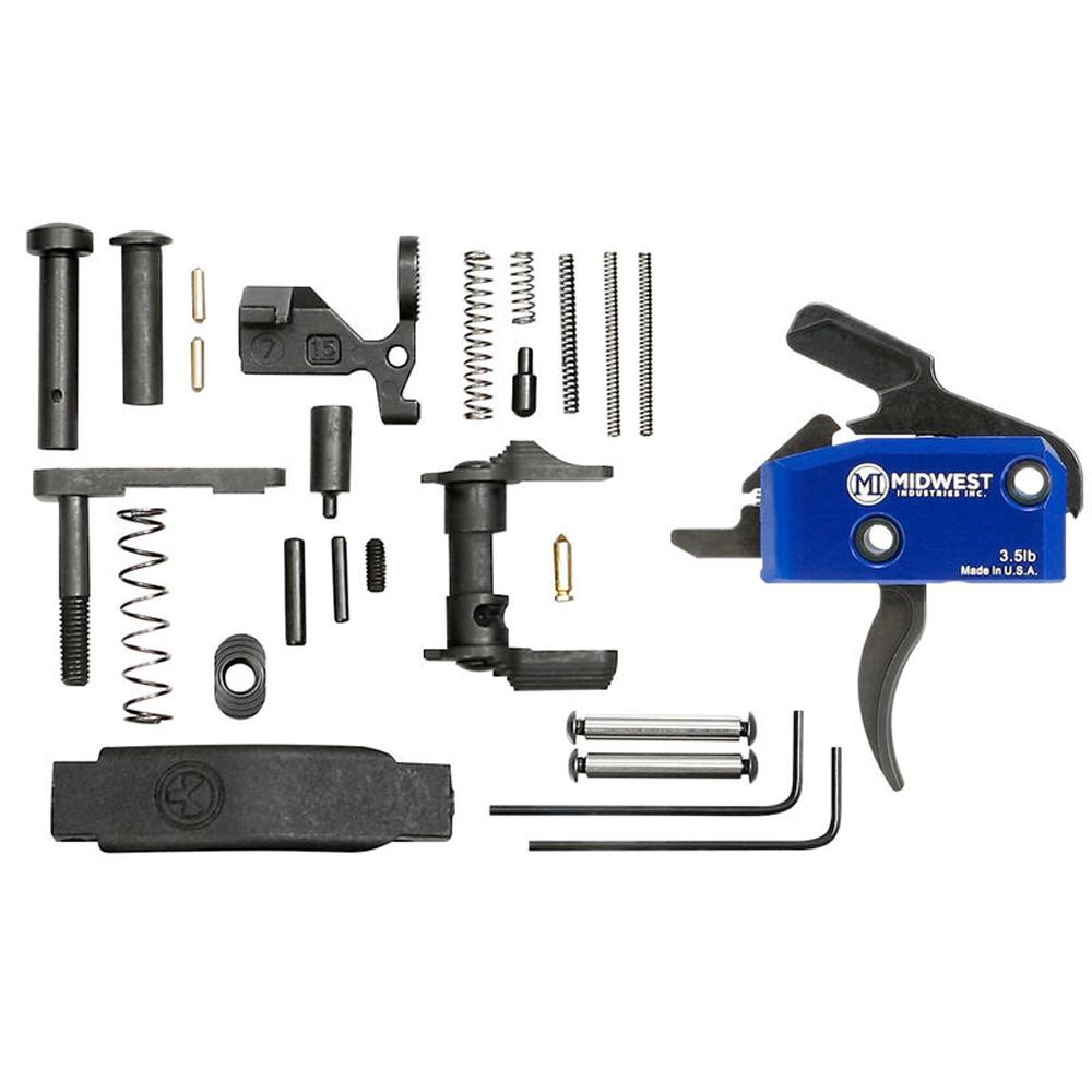 Midwest Industries 3.5lb Drop In AR Trigger Kit Lower Parts and Ambidextrous Safety Black