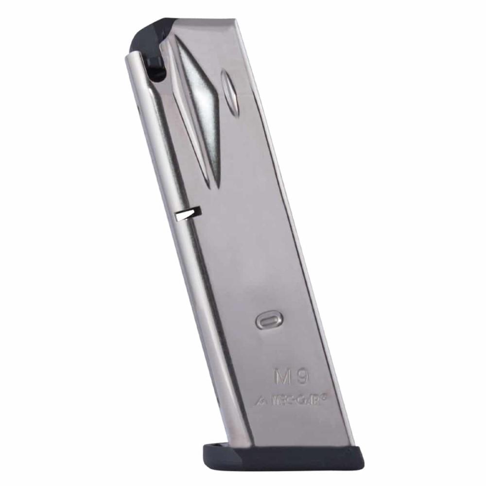 Mec-Gar Beretta 92FS 2G 92X M9 9mm Luger Nickel Handgun Magazine 15/rd