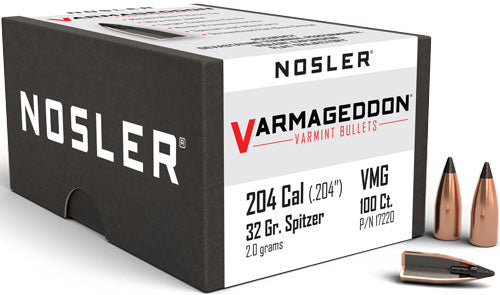 Nosler Varmageddon Tipped Component Bullets 20 Cal .204 32gr 100ct