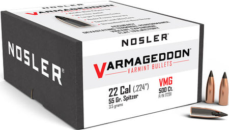 Nosler 55gr .224 Cal Varmageddon Metallic Tip Reloading Bullets 500ct