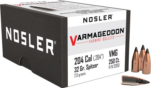Nosler Varmageddon Tipped Component Bullets 20 Cal .204 32gr 250ct