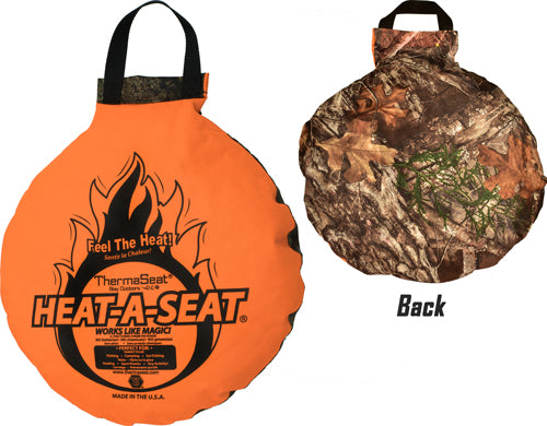 NEP Heat-A-Seat 17" Insulated Hunting Seat Pad Blaze Orange/Mossy Oak