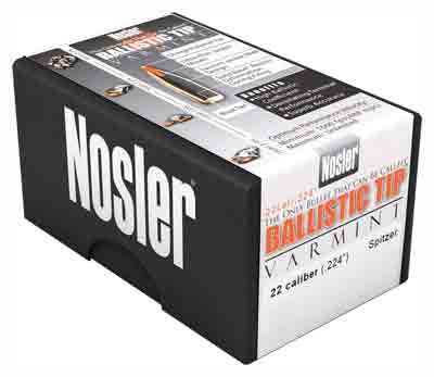 Nosler Ballistic Tip Varmint Component Bullets 22 Cal .224 50gr 250ct