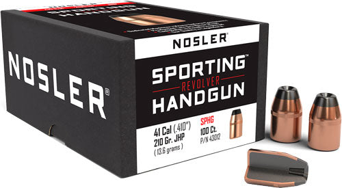 Nosler JHP .410" 210gr Handgun Bullets with Cannelure 100ct
