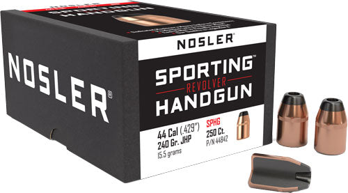 Nosler JHP .429" 240gr Handgun Bullets with Cannelure 250ct
