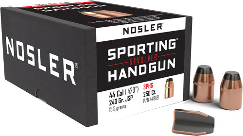 Nosler JSP .429" 240gr Handgun Bullets with Cannelure 250ct