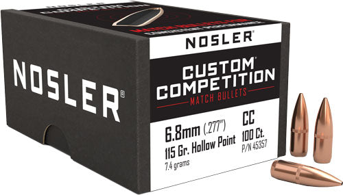 Nosler Custom Competition .277" 115gr HPBT 6.8mm Bullets 100ct