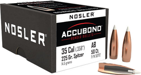 Nosler AccuBond .358" 225gr Spitzer Polymer Tip Bullets 50ct