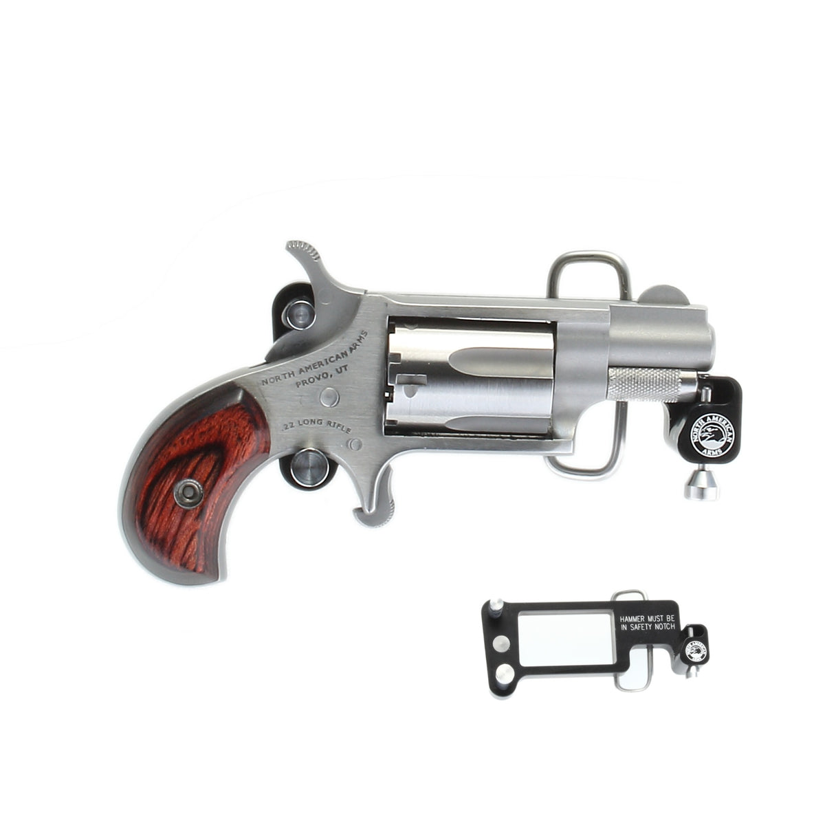 NAA Mini .22 LR Revolver 1-1/8" Stainless Belt Buckle Model