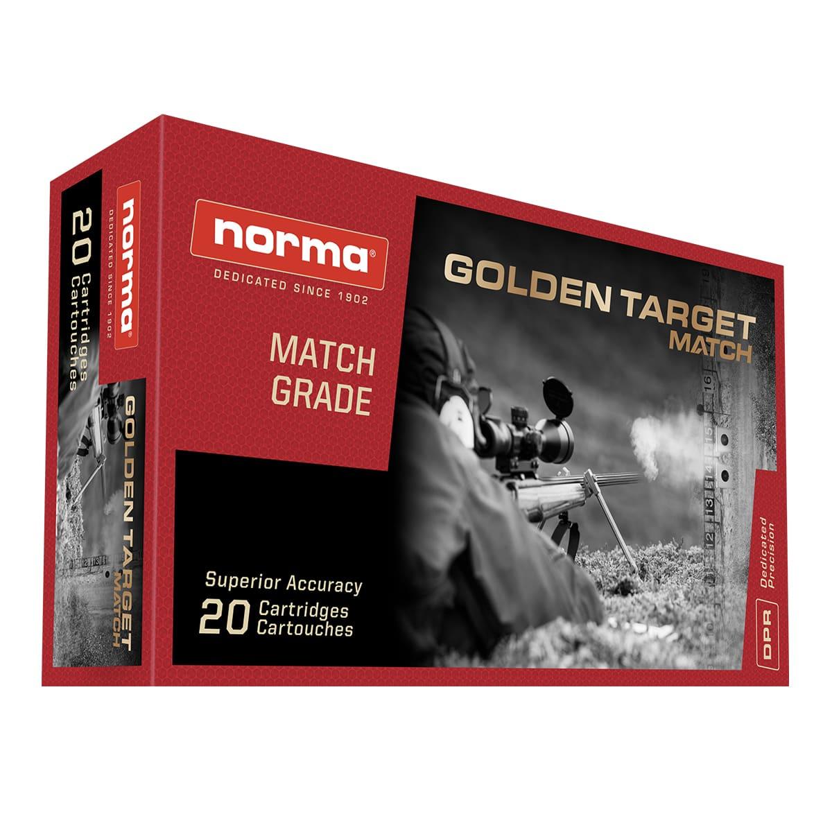 Norma .308 Win / 7.62x51mm Rifle Ammo Golden Target Match Boat Tail Hollow Point BTHP 175 grain 