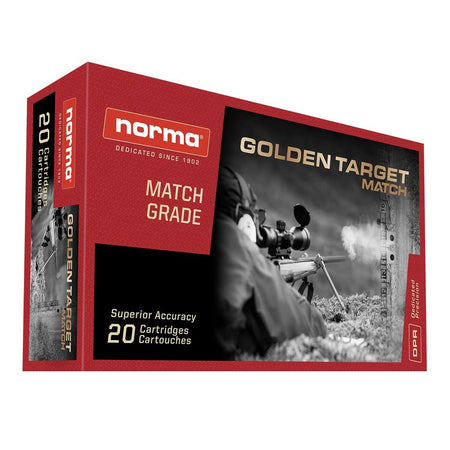 Norma .308 Win / 7.62x51mm Rifle Ammo Golden Target Match Boat Tail Hollow Point BTHP 175 grain 