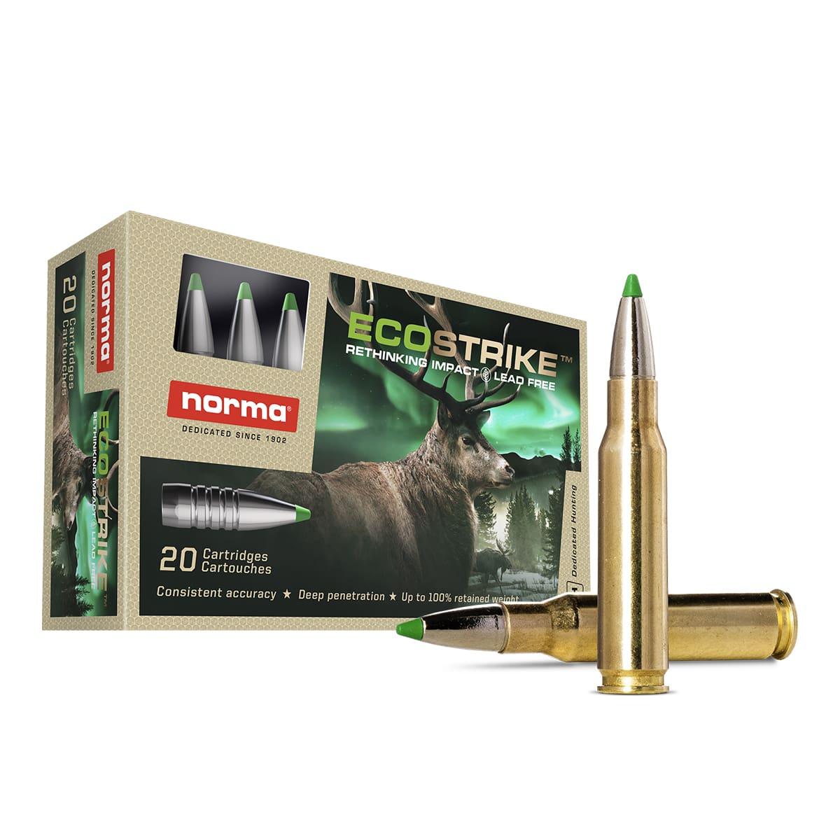 Norma .300 Winchester Mag Rifle Ammo Ecostrike Solid Copper Boat Tail Solid 165 grain 