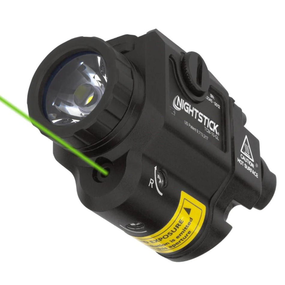 Nightstick TCM-10-GL 650-Lumen Compact Weapon Light and Green Laser Combo, Black
