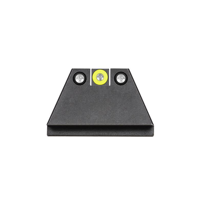 Night Fision Glock Suppressor Height Tritium Night Sights - Yellow Front Black Back
