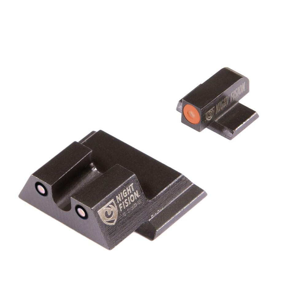 Night Fision S&W M&P Shield Tritium Night Sights – Orange Front, Black Rear