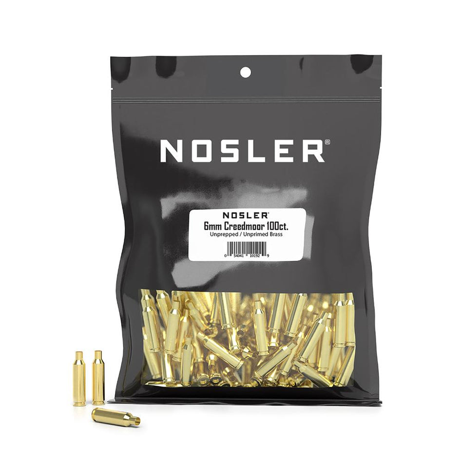 Nosler Unprimed Bulk Brass Rifle Cartridge Cases 6mm Creedmoor 100-Count
