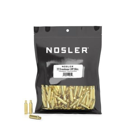 Nosler 22 Creedmoor Unprimed Reloading Brass 50ct Bag