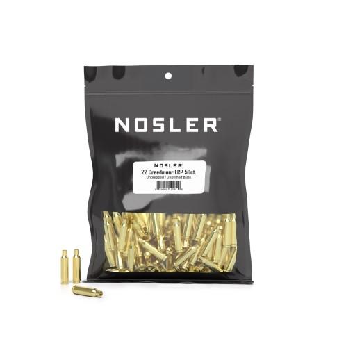 Nosler 22 Creedmoor Unprimed Reloading Brass 50ct Bag