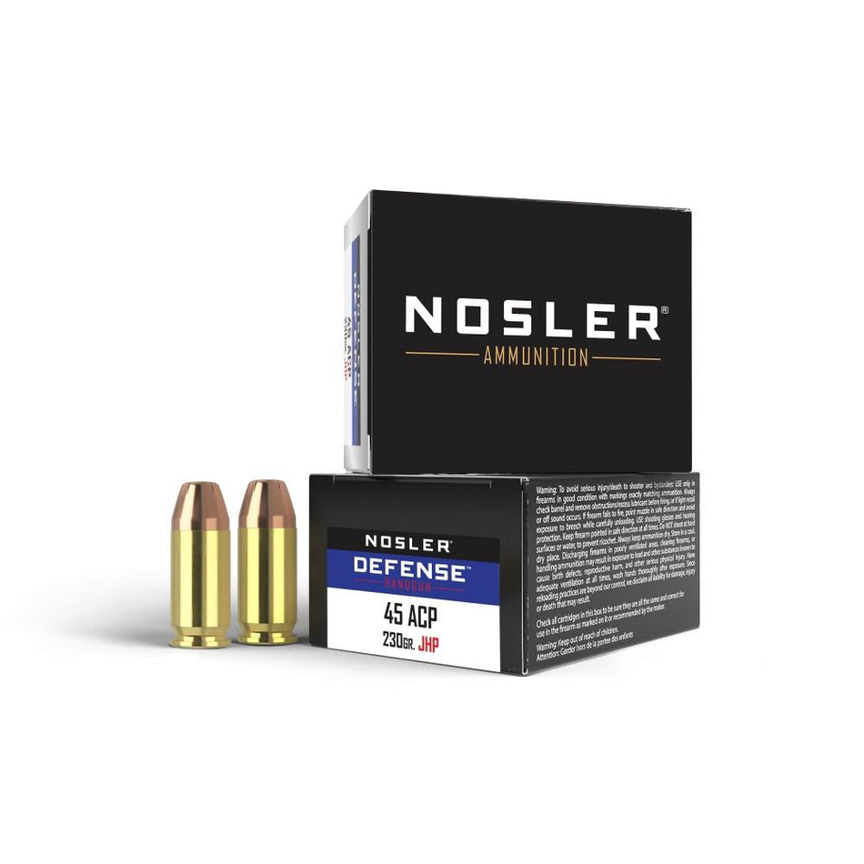 Nosler .45 ACP/Auto 39645 Defense Bonded Performance Jacketed Hollow Point 230 Grain
