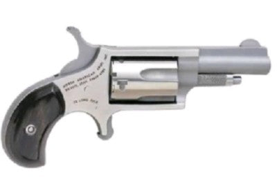 NAA Mini 22LR Revolver, 1-5/8" Barrel, Stainless, Black Pearlite Grips