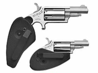 North American Arms 22MCHG Mini-Revolver 22 LR/22 WMR 5 Shot 1.63" Stainless Steel Barrel, Frame & Cylinder, Black Synthetic Holster Grip, Exposed Hammer