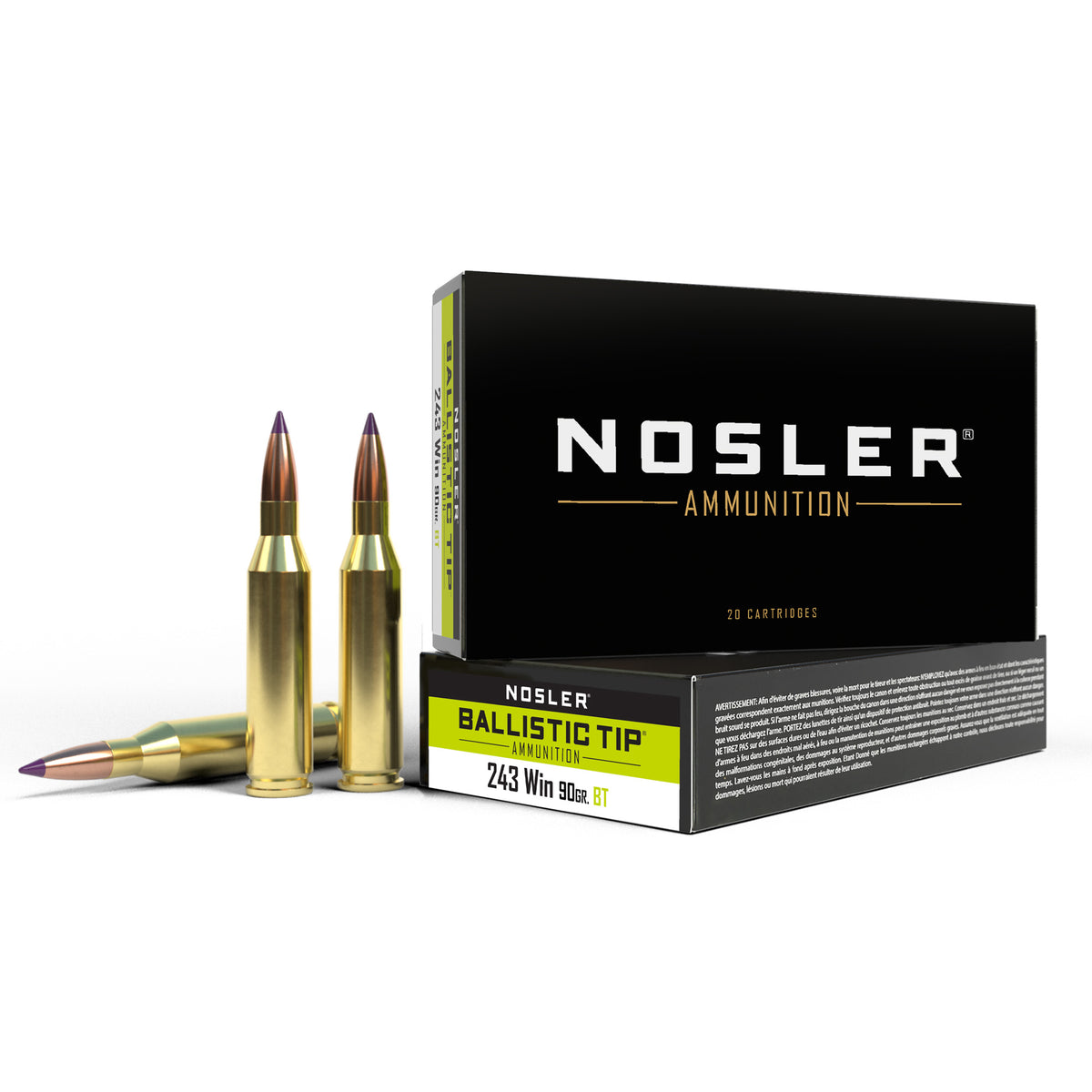 Nosler .243 Winchester 40050 Ballistic Tip Spitzer Ballistic Tip 90 Grain