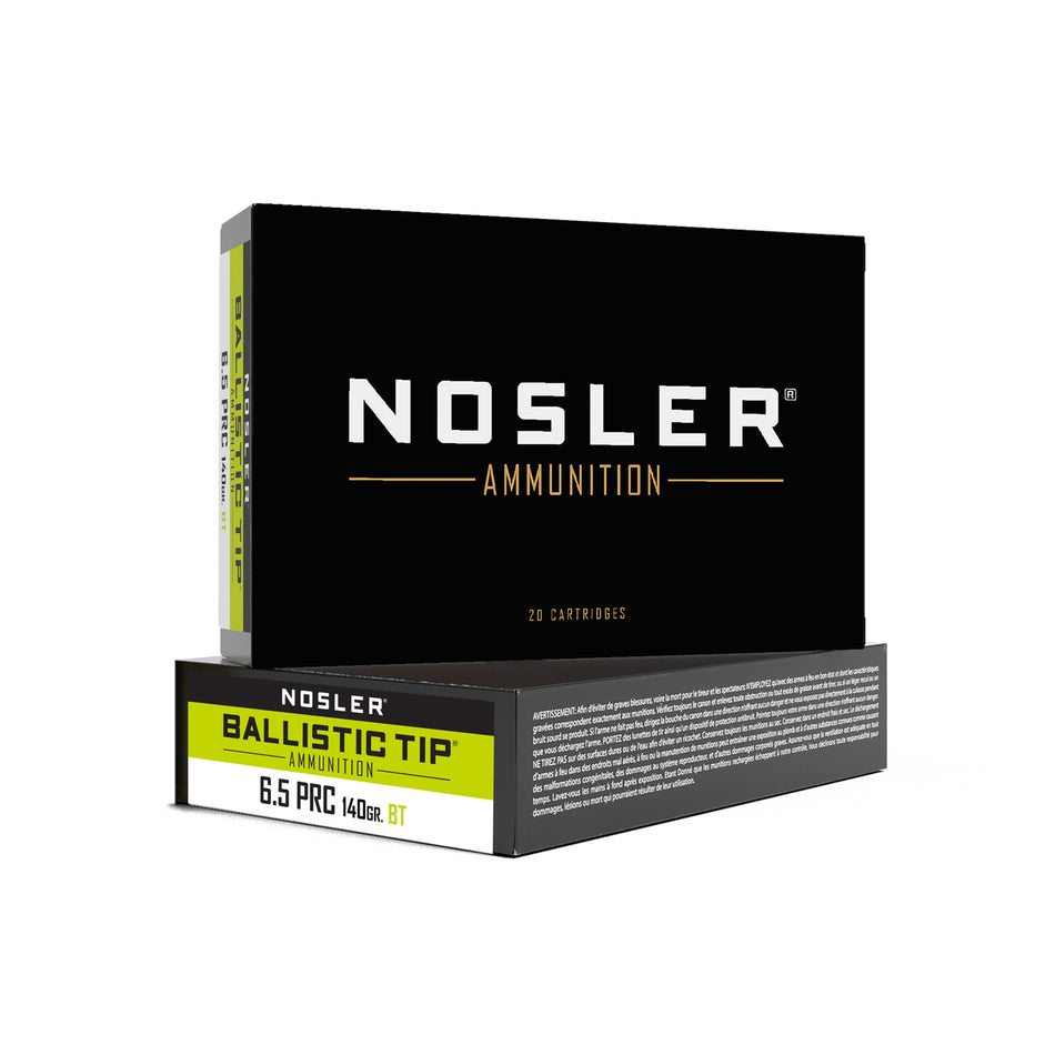 Nosler 6.5 PRC 43457 Ballistic Tip Spitzer Boat Tail SBT 140 Grain