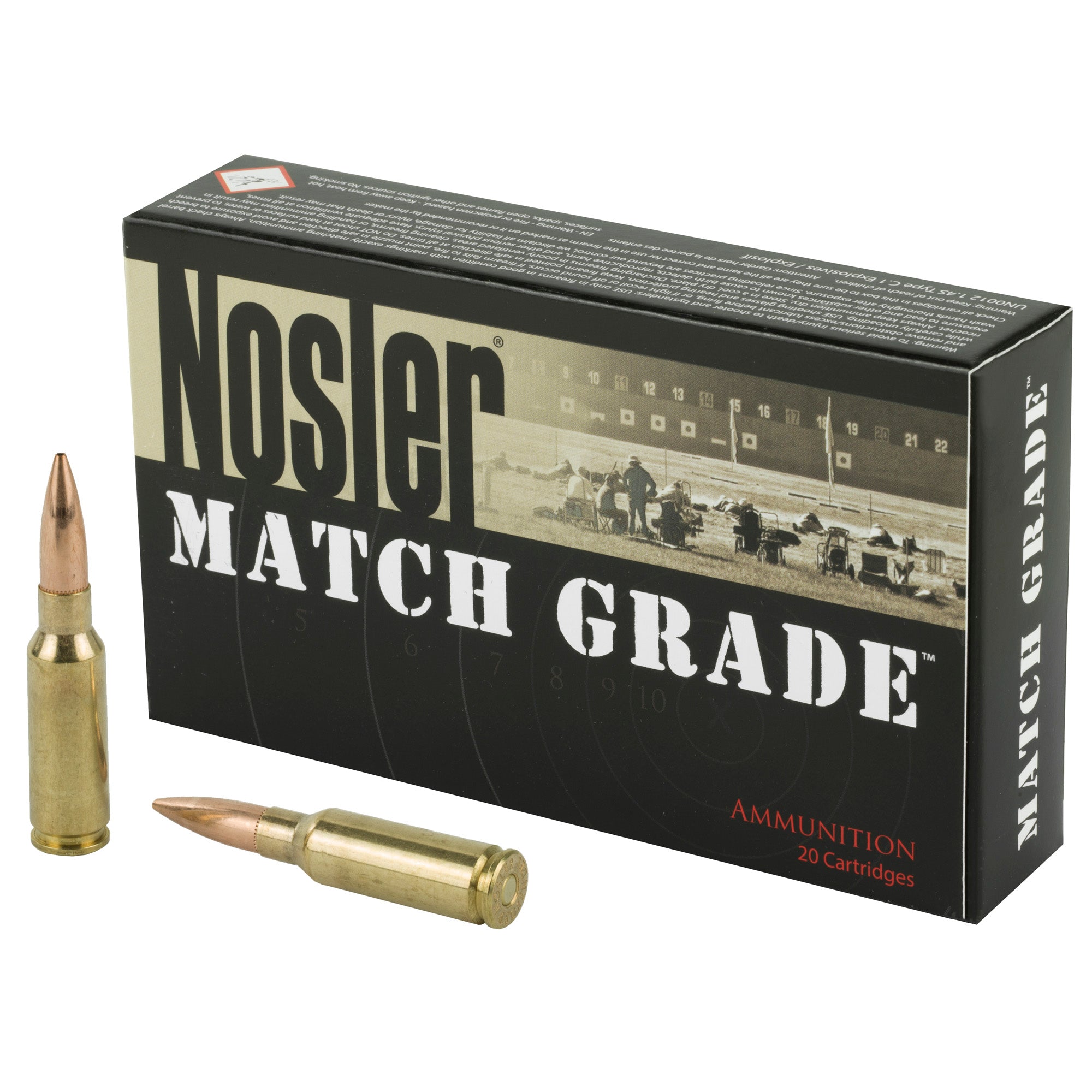 Nosler 6.5mm Grendel 44501 Custom Competition Match Grade Custom Competition Hollow Point Boat Tail 123 Grain